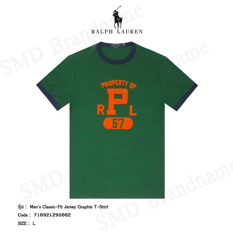 Polo Ralph Lauren เสื้อยืดคอกลม รุ่น Men's Classic-Fit Jersey Graphic T-Shirt Code : 710921295002