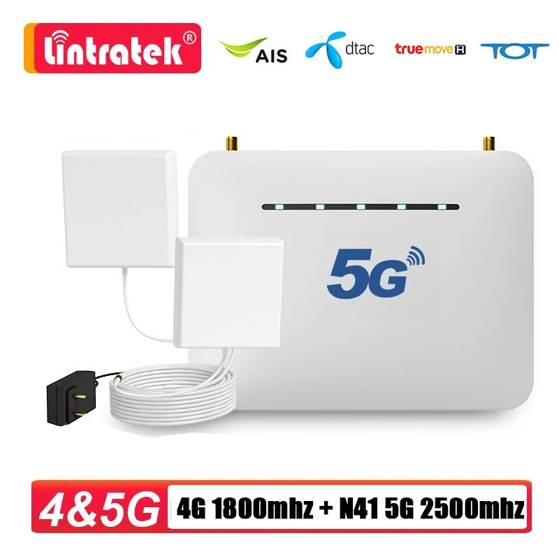 Lintratek เครื่องขยายสัญญาณ 4G 5G Repeater Band3 N41 2500 MHz TDD2500 Signal Booster Antenna สําหรับ