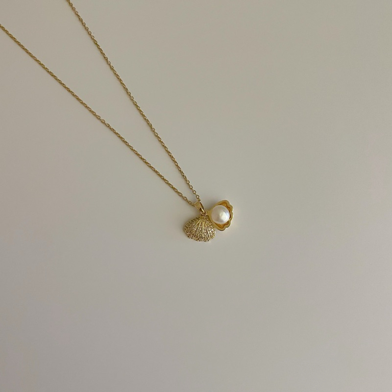 shellandgold - สร้อยและข้อมือมุกน้ำจืดแท้พร้อมจี้ปลาดาวและจี้เปลือกหอยตลับ ประดับเพชร - รูปที่ 3