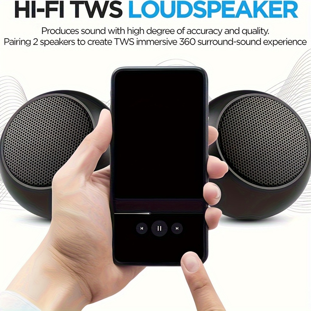 【พร้อมส่ง】ลําโพงซับวูฟเฟอร์ไร้สาย บลูทูธ 5.0 HIFI ขนาดเล็ก แบบพกพา สําหรับกลางแจ้ง