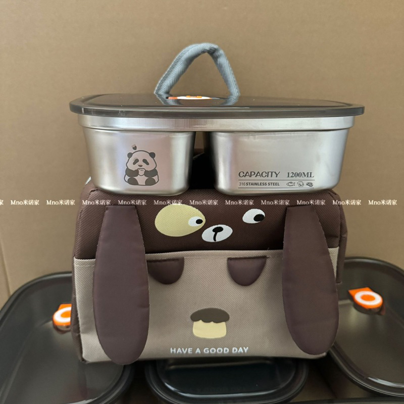 กล่องข้าวพร้อมถุงหิ้วสแตนเลส316ญี่ปุ่น