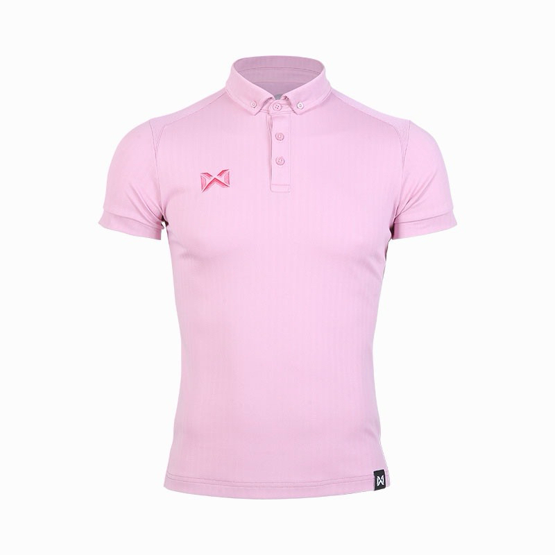 เสื้อคอปกโปโลWarrix สีชมพู เสื้อโปโล WARRIX  เสื้อโปโล (WA-222PLACL35)