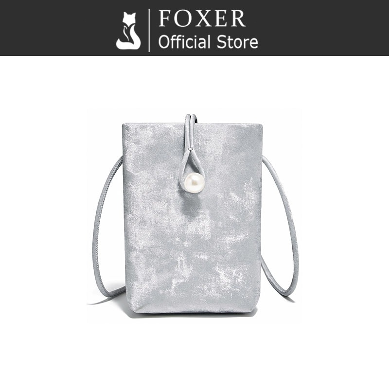 FOXER แฟชั่นหนังแท้มาใหม่เอียงช่วงกระเป๋าโทรศัพท์ไหล่เดียว