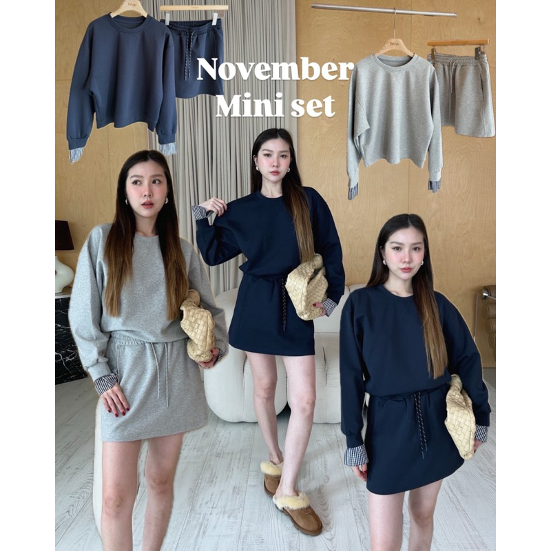 “NOVEMBER MINI SET ” set (690฿) รุ่น Sweater ผ้าคอตตอนหนานุ่มมากๆ มาเป็นเซ็ทคู่กับกระโปรง tshop