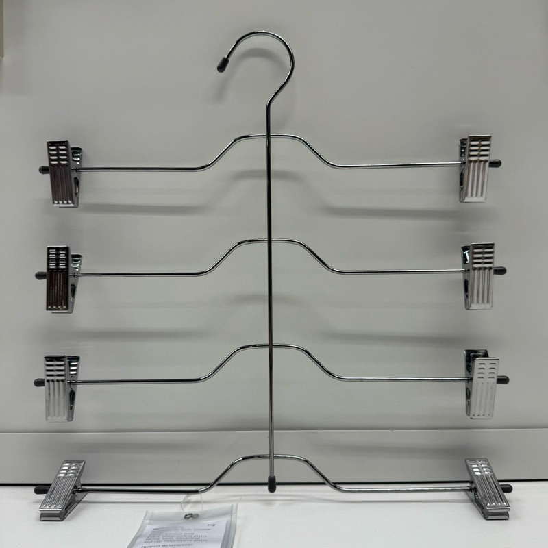 IKEA แท้ ที่แขวนกางเกง ไม้แขวนกระโปรง 4 ตัว ชุบโครเมียม