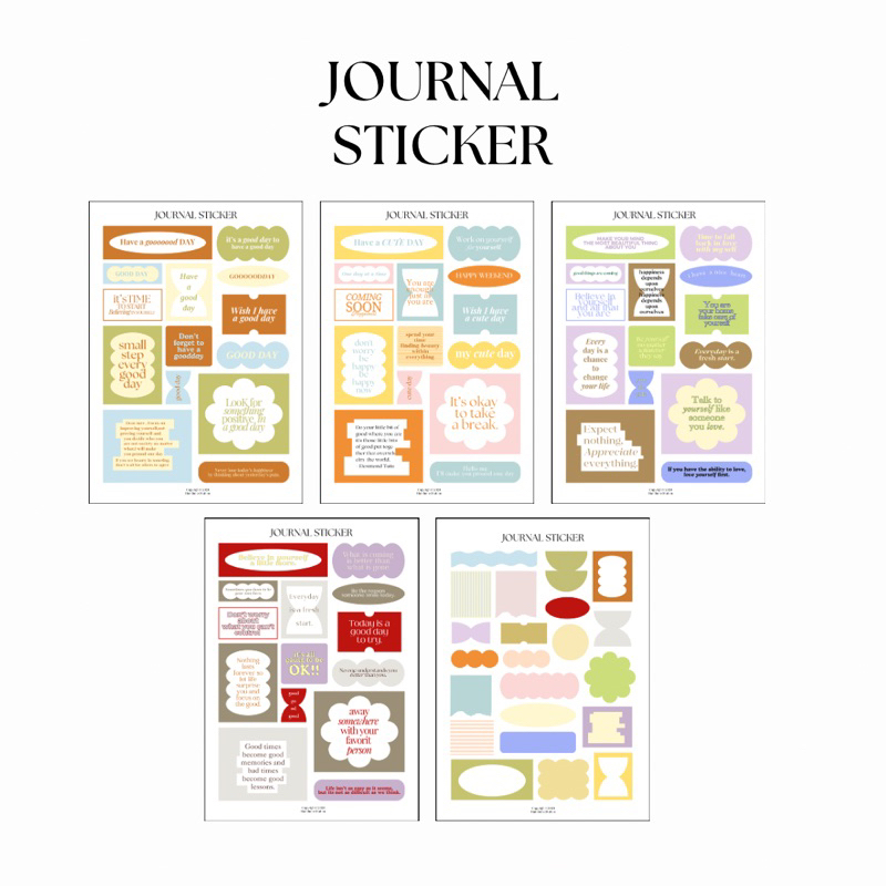 สติกเกอร์ตกแต่งสมุดโน๊ต สติกเกอร์ตกแต่ง สติกเกอร์ตกแต่งไดอารี่รุ่น journal sticker
