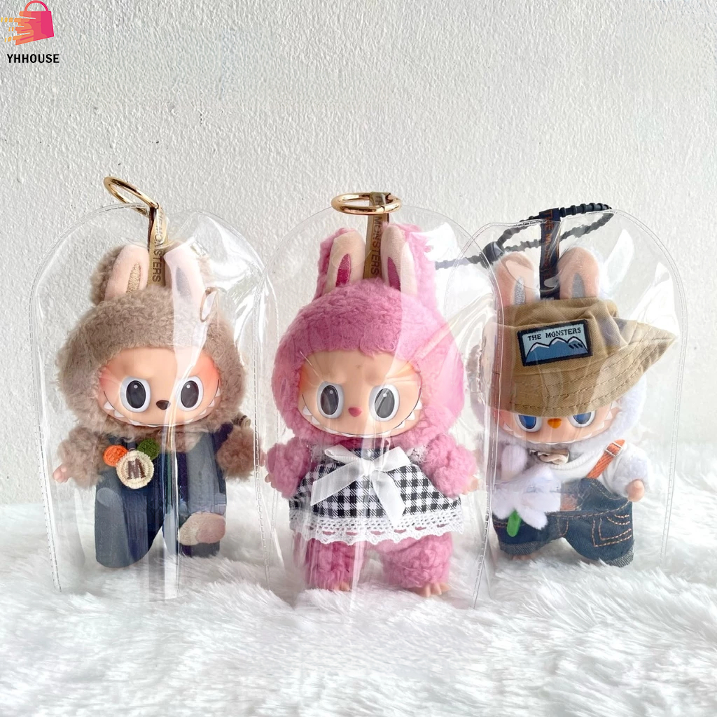 ใสถุงเก็บมินิจี้ใสฝุ่นหนาพีวีซีกลางแจ้ง ขอบซิลอย่างหนา ลาบูบู้ กันฝุ่น กันเลอะ (ไม่รวมตุ๊กตา)