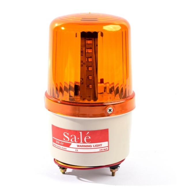 SA LE ไฟหมุนสีเหลือง LED 4in1 ขนาด 4 นิ้ว รุ่น SW-4Y ปรับแสงได้ 4 รูปแบบ กระพริบช้า, เร็ว, ไฟนิ่ง แล