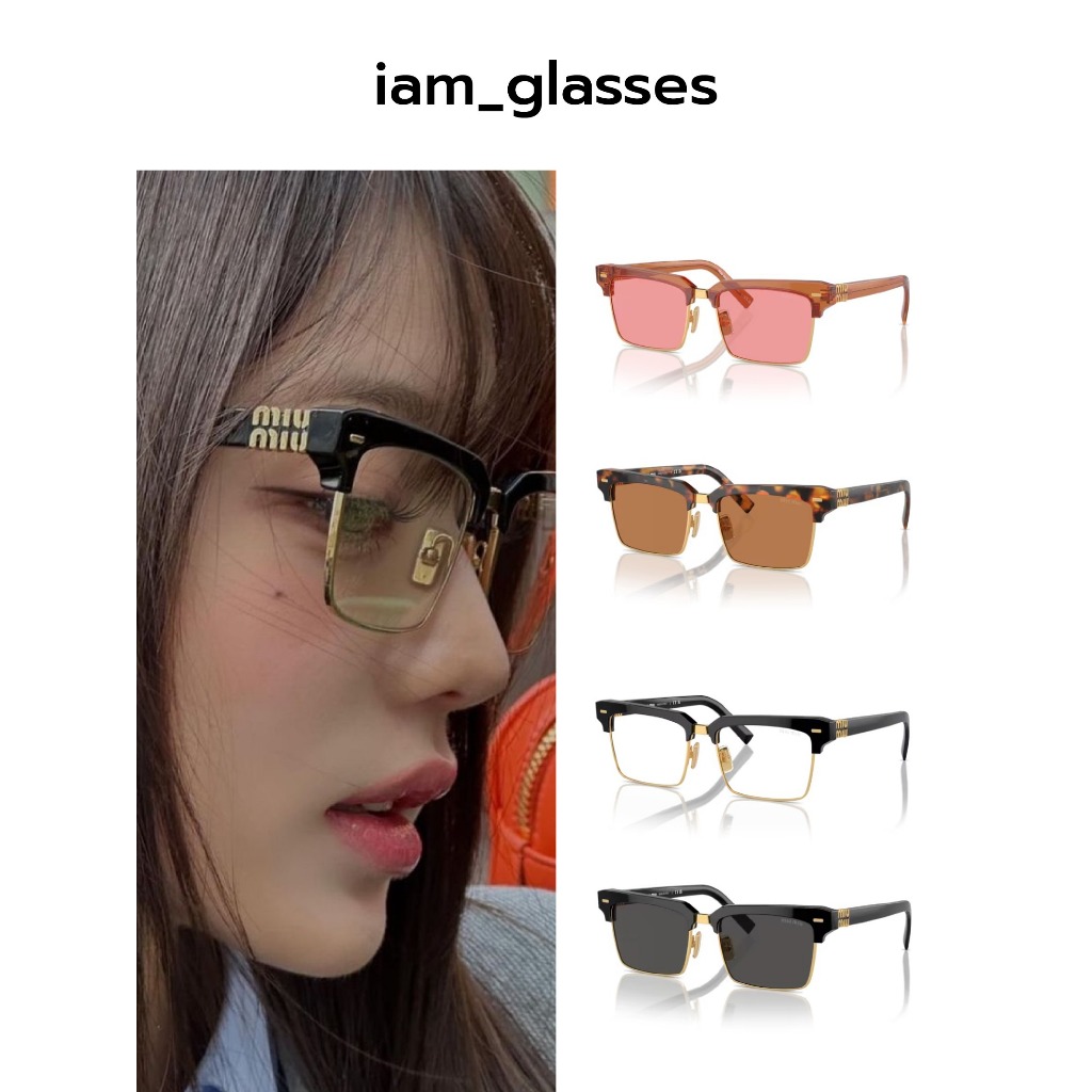 แว่นกันแดด Miu Miu รุ่น10zsf ใหม่ล่าสุด ของแท้100% รับประกัน2ปีพร้อมอุปกรณ์ครบset