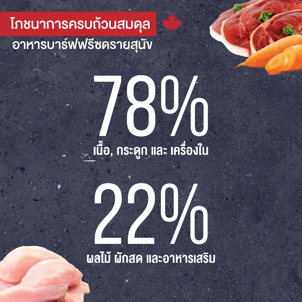 เคลลี่แอนด์โค รอว์ ดินเนอร์ ไบท์ อาหารบาร์ฟฟรีซดราย สำหรับสุนัข 156 g.KELLY AND CO'S RAW DINNER BITES FOR DOG