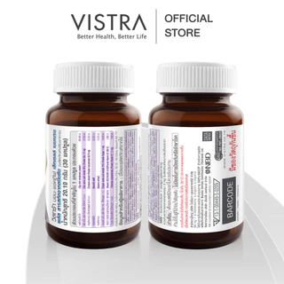 VISTRA BON-ACTIV EGG SHELL MEMBRANE PLUS TURMERIC EXTRACT (BOT-30CAPS) - วิสทร้า เอ้กซ์ เซลล์ (30 เม็ด)