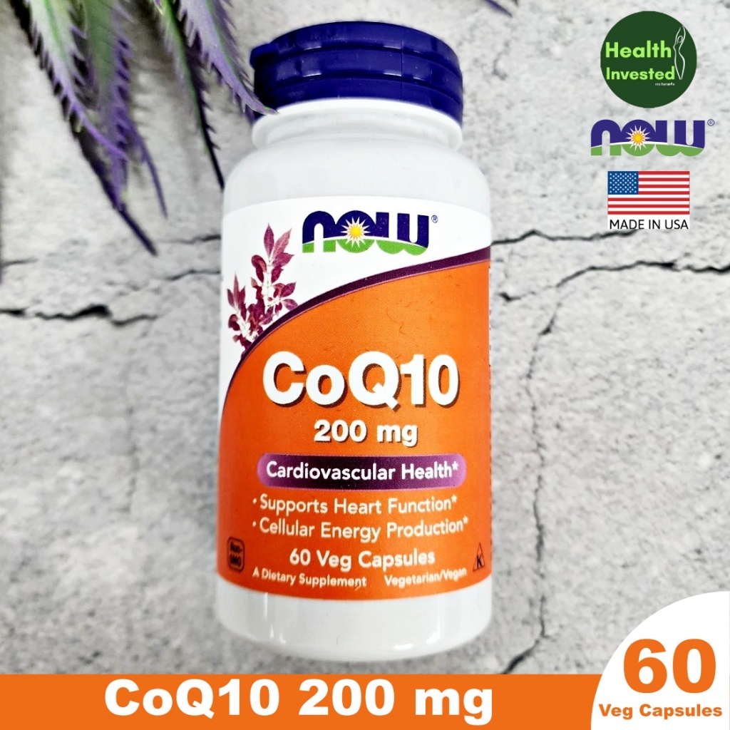 <NOW Foods> CoQ10 200 mg 60 Veg Capsules โคคิวเท็น