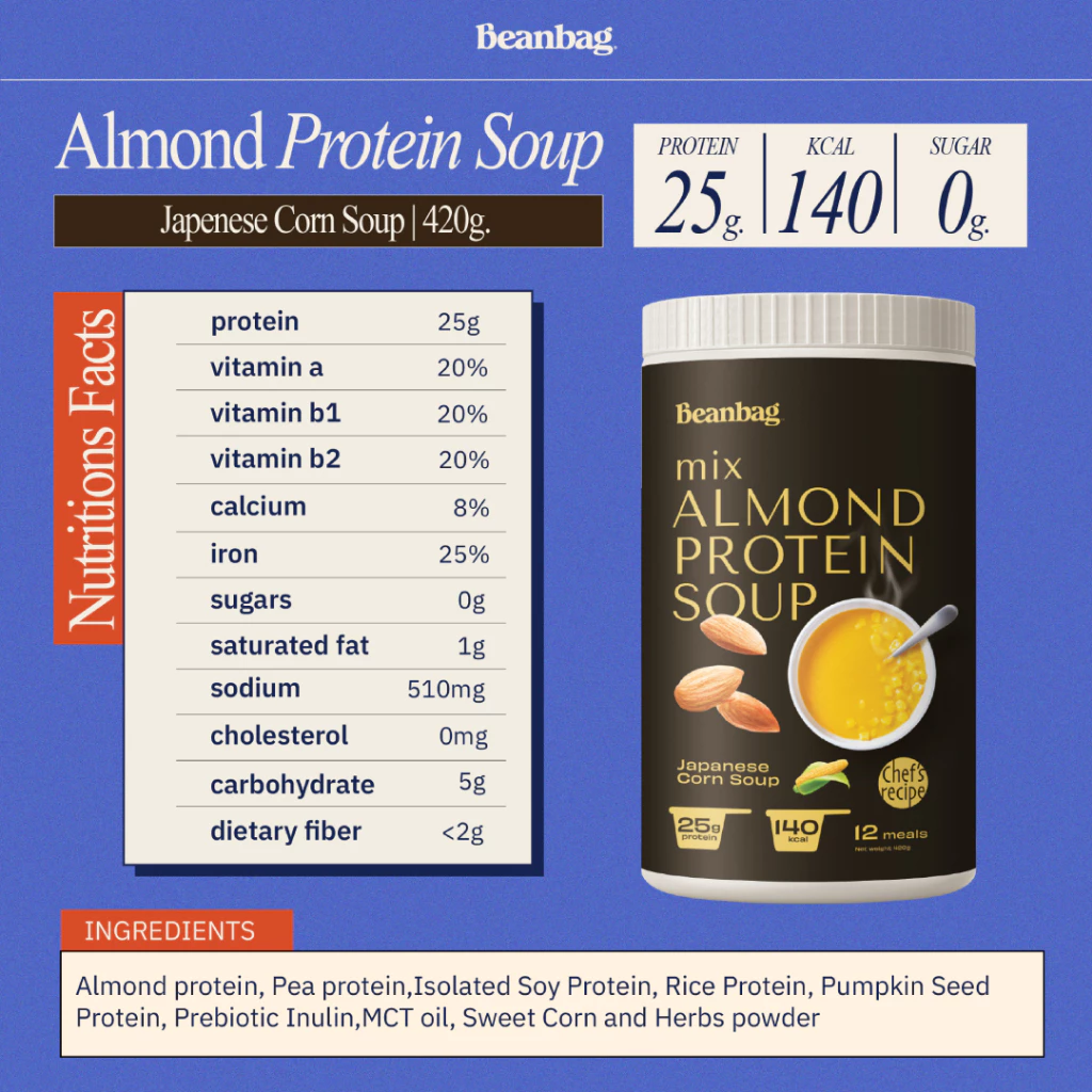 Beanbag Mix Almond Protein Soup Truffle หรือ Japanese Corn 420g thumbnail 6