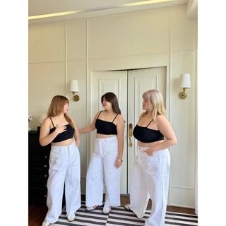 Chubbygirlbkk - Off white chubby Jeans🤍👖”ยีนส์เอวสูงสีขาวสาวอวบเจ้าแรก"