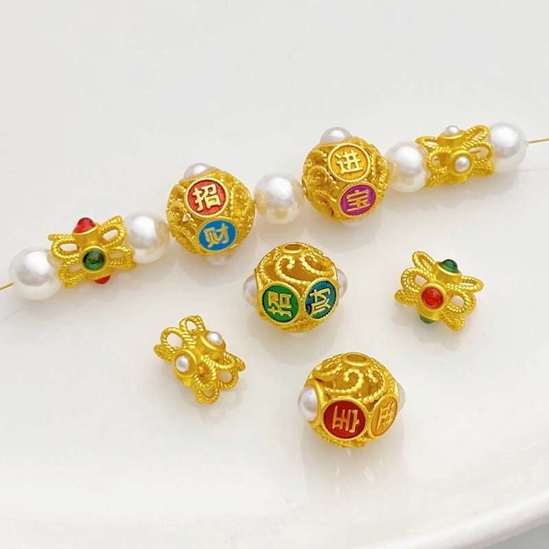Alloy beads set bucket beads diy handmade bracelet necklace earrings jewelry accessories