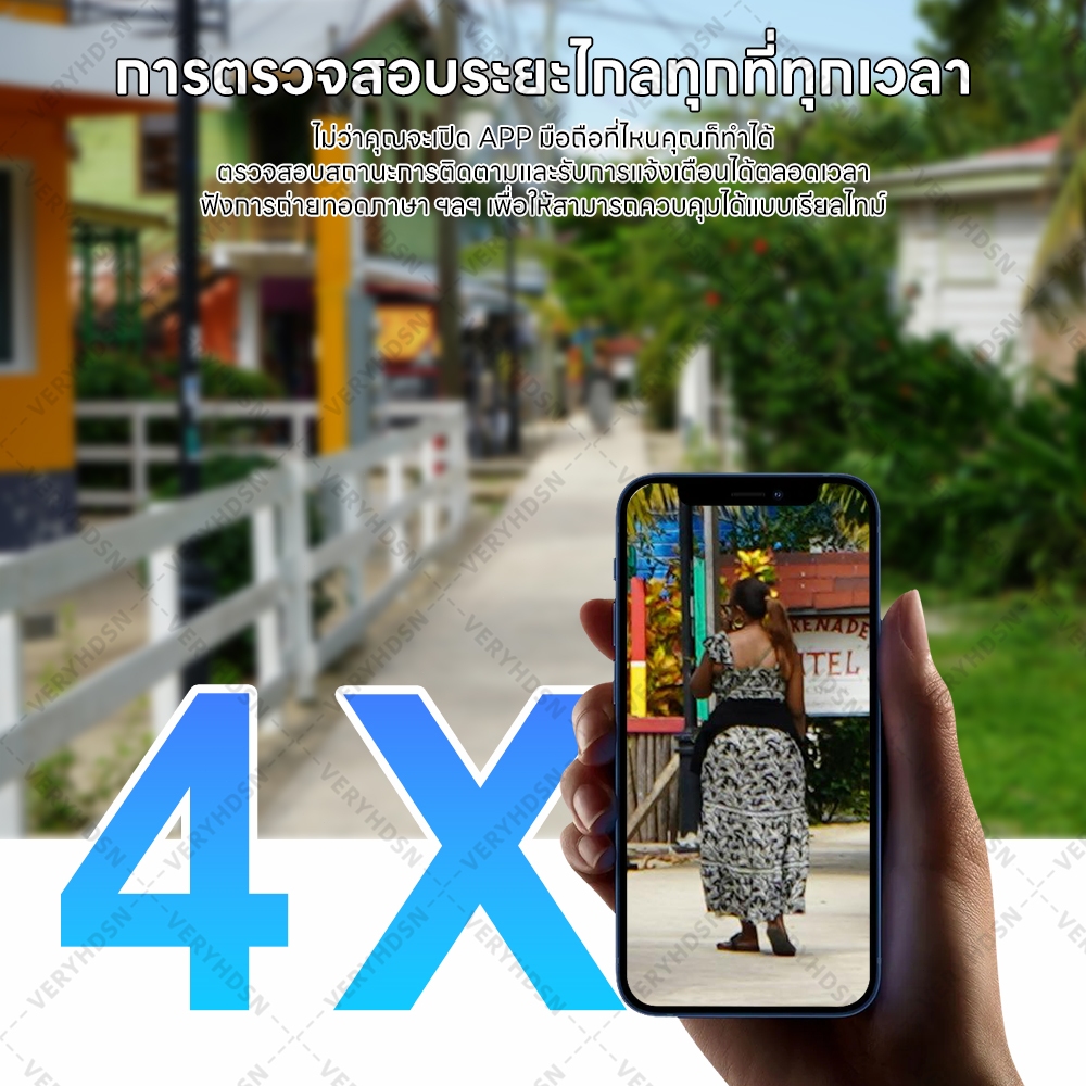 กล้องวงจร wifi/ CCTV กล้องวงจรปิดไร้สาย/ 5MP HD ​IP camera/ โหมดพาโนรามา360องศา outdoor night vision