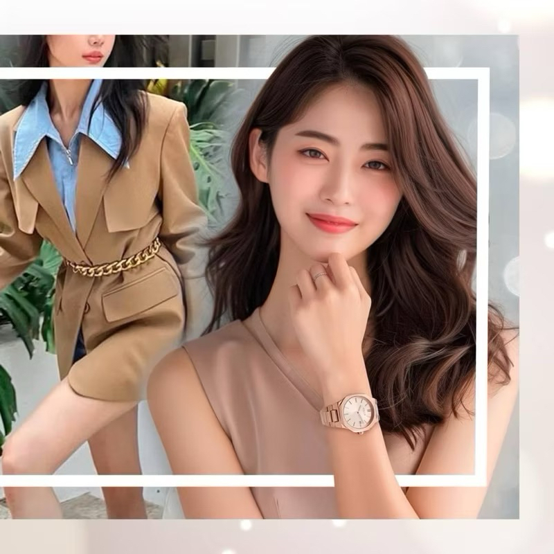 นาฬิกาผู้หญิง Julius  รุ่น JA-1463 สไตส์เกาหลี ตัวเลขโรมัน ประดับเพชร สายสแตนเลท สวย ใส่ง่าย อุปกรณ์ครบ✅