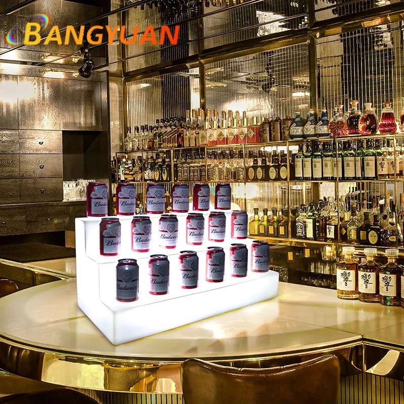 ชั้นวางเรืองแสง ชั้นวางมีไฟ Colorful led light wine 30*30*60CM
