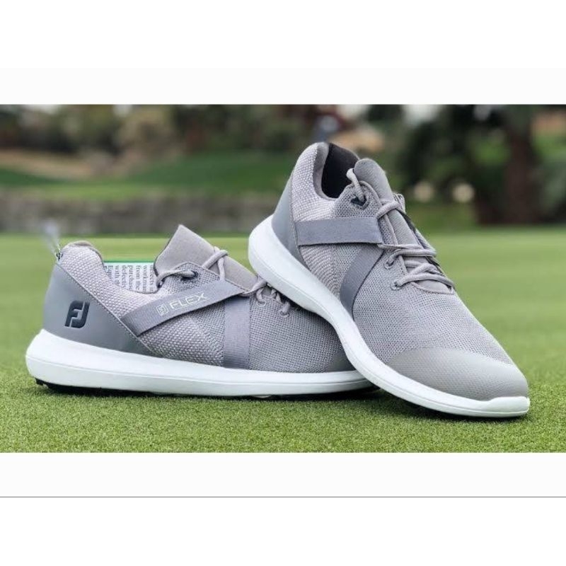 รองเท้ากอล์ฟ FootJoy Men's FJ Flex  Previous Season Shoe Style สีเทา56106🔥🔥SIZE 6.5XW  25.5CM ✅✅ ลดเ