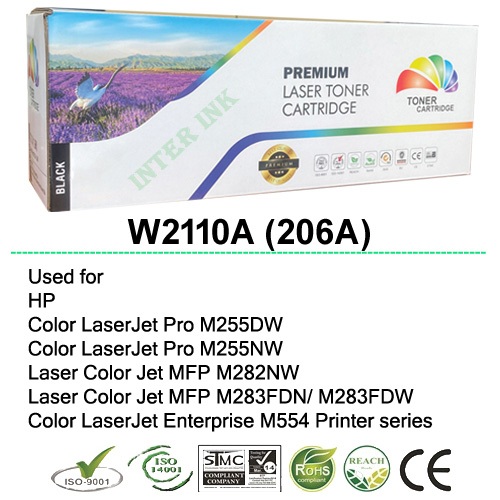 ตลับหมึก W2110A (206A) สีดำ Compatible