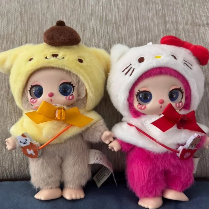 ชุด Lilla Lucky Cat/labubu SANRIO ชุดตุ๊กตาลาบูบู้ในไทย ใหม่ เสื้อผ้าตุ๊กตา ผ้ากํามะหยี่ขนนิ่ม ลาย ขนาด 12 ซม. สร้างสรรค