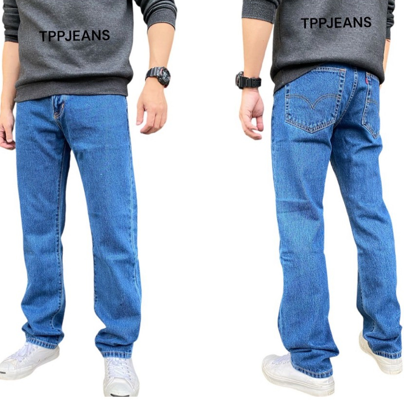JEANSEXPRESS Classic Denim กางเกงยีนส์ชาย ทรงกระบอกเล็ก สีบลูยีนส์เข้ม เป้าซิป ทรงสวย ใส่สบาย Size 28-36