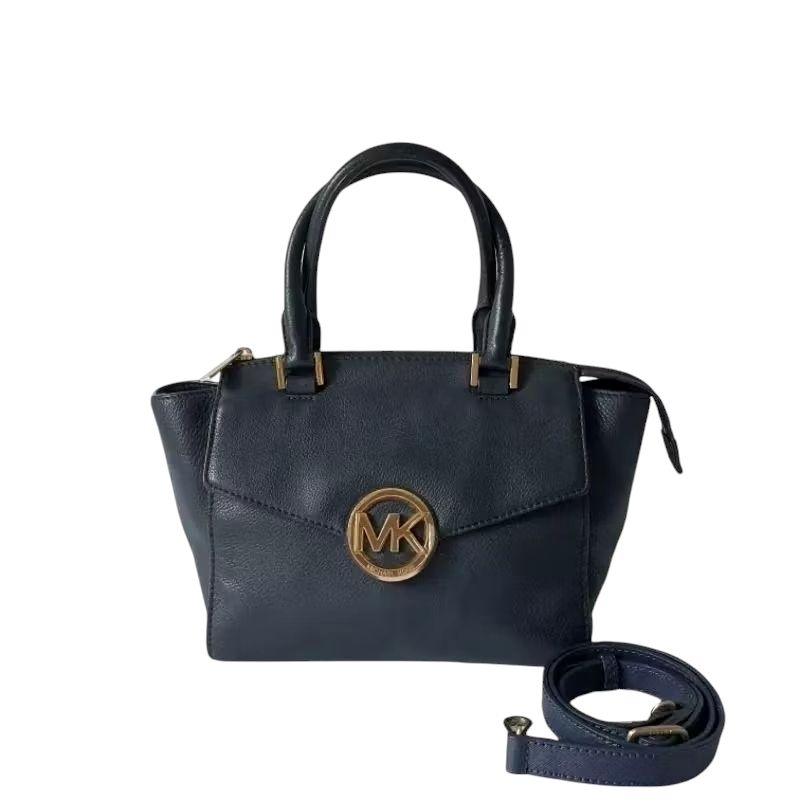 Michael Kors กระเป๋าถือหนังแท้สีน้ำเงิน💎