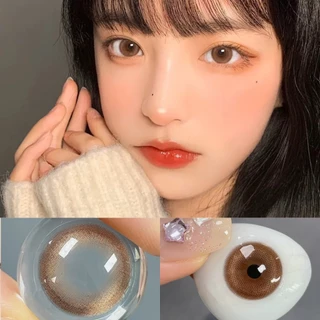 【2คู่ลด8% 3คู่ลด10%】Midroo -0.00-6.00 เซ็ตตัวตึง เลนส์ธรรมชาติสีน้ำตาล คอนแทคเลนส์ Toffee Brown 14.2 มม Monthly Replace
