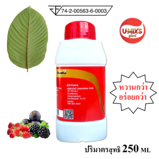 แพ็ค 1 ขวด 250 ML !! U-MIX'S น้ำหวานกลิ่นผลไม้รวมเข้มข้น (ยู-มิกซ์) ปริมาณ 250 ML แถม ปากกา1 ด้าม