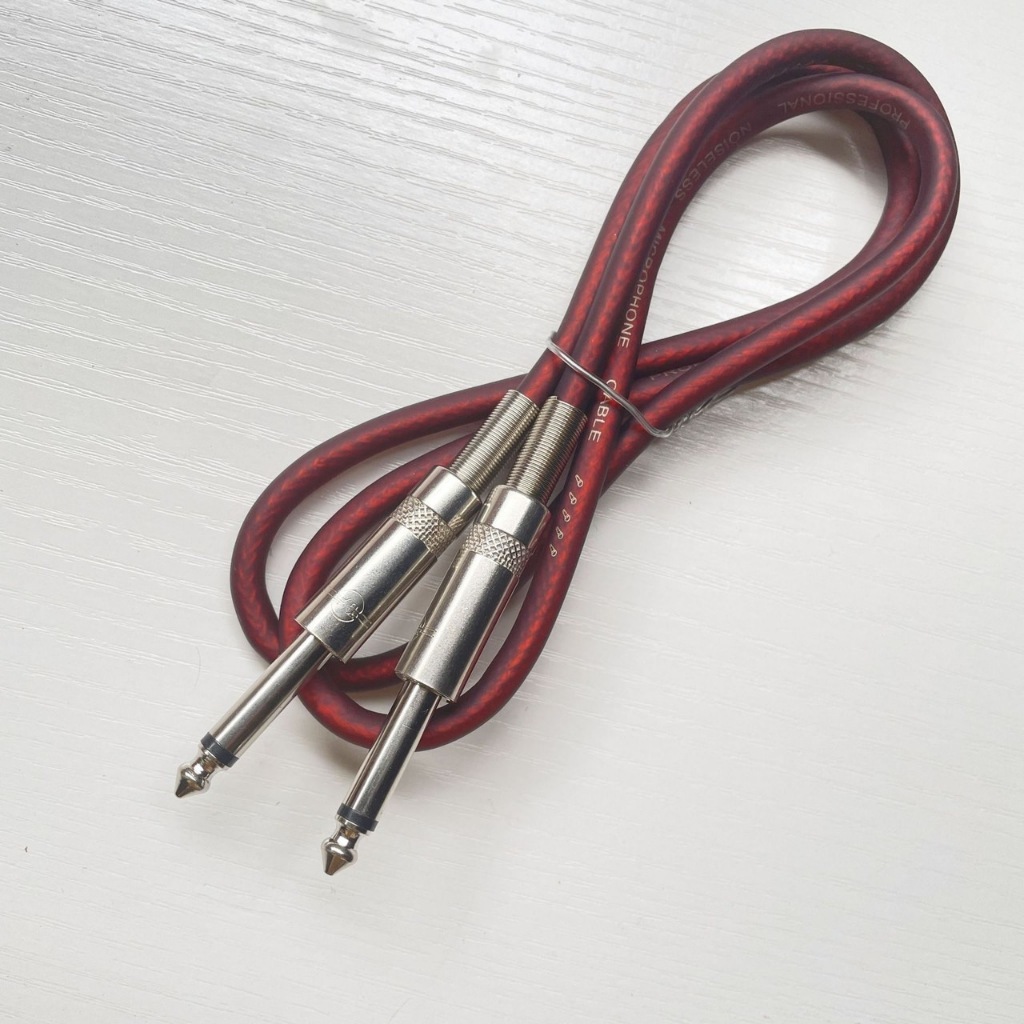 สายสัญญาณเสียง สายMono 6.35 มม. TRS สองฝั่ง ความยาวสาย 1เมตร สายสัญญาณเสียง TS สายสัญญาณโมโน แจ็คโฟน แจ็ค6.35 แจ็คโมโน