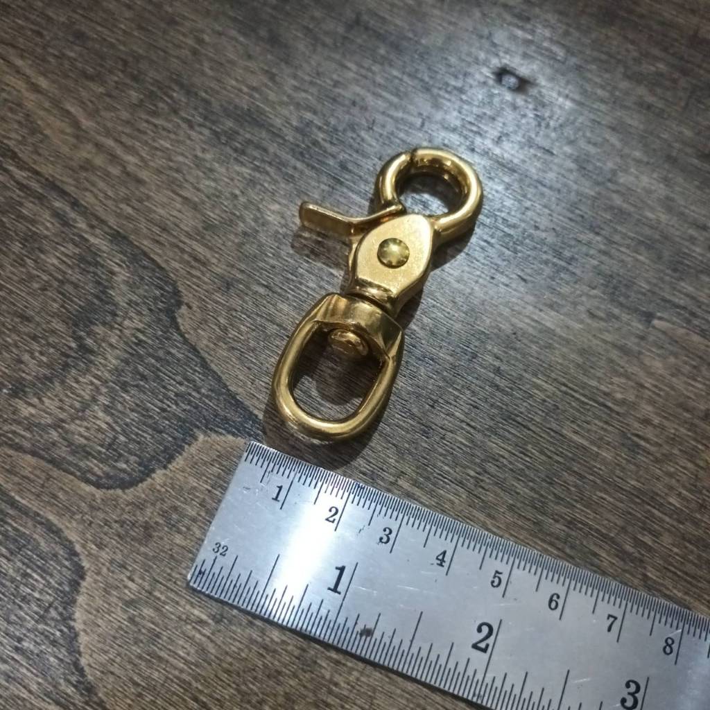 Tec40 คลิปทองเหลือง Brass Crab Clip พวงกุญแจ ทองเหลือง Key chain BS02 Made in THAILAND ไรท์สาระกับครูแว่น Tec40store