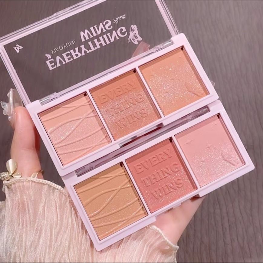 ส่งไว/แท้ (ซื้อในไลฟ์ลด50%)​ พาเลท บลัชออน ไฮไลท์​ Xiaoyumi​ Highlight 3 สี บลัชชออน ปัดแก้ม หน้าเงา หน้าฉ่ำ ผิว​โกลว์​