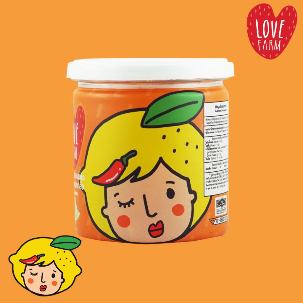 🍋🌶(เลมอนอบแห้งพริกเกลือ 120 กรัม SET 3 กระปุก) 💖เลิฟฟาร์ม (LOVEFARM) เลมอน พริกเกลือ ผลไม้อบแห้ง