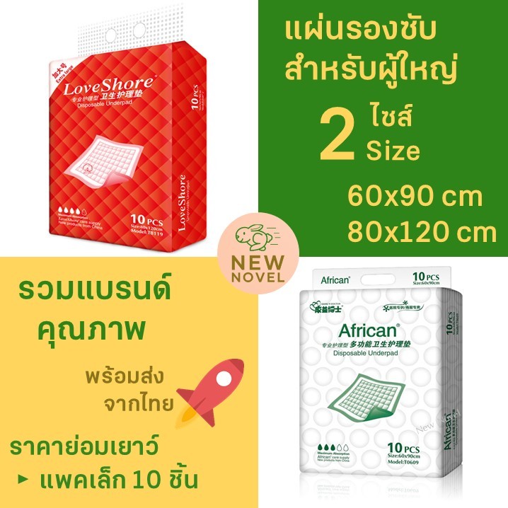 🚀พร้อมส่งจากไทย🚀 แผ่นรองซับผู้ใหญ่ แผ่นรองกันเปื้อน ผืนใหญ่ Jumbo Size ใหญ่ 60x90 80x90 80x120 cm