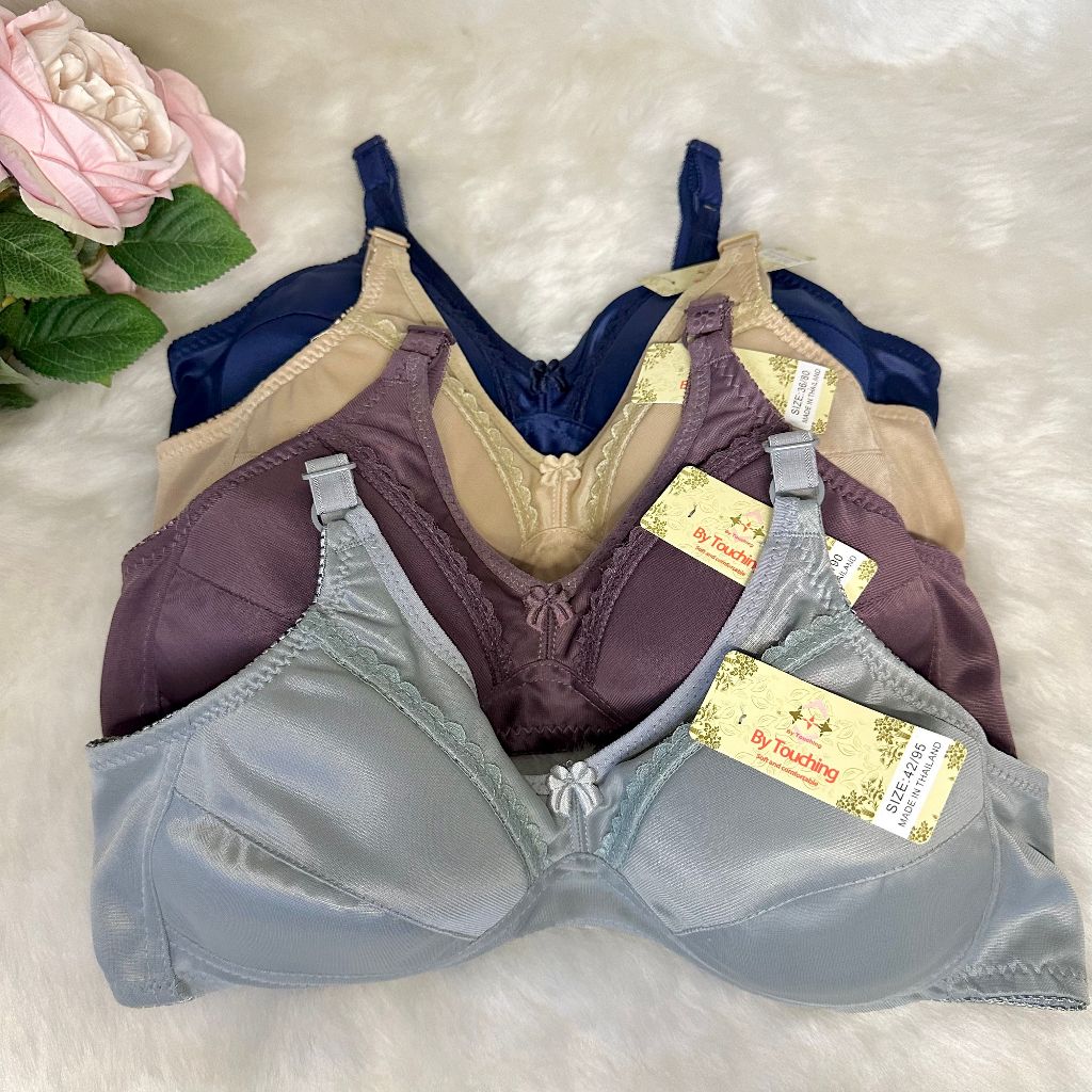 สื้อชั้นในผู้หญิง ไร้โครง เก็บข้างเนื้อ คัพ B 2ตะขอ ระบายอากาศได้ บราไม่มีฟองน้ำ ดีมากสำหรับอากาศร้อน