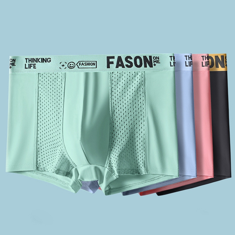 FASON-กางเกงในผู้ชายขาสั้น Man Underwear Boxer เนื้อผ้านิ่ม กางเกงในบ็อกเซอร์ สวมใส่สบาย ระบายอากาศได้ดี Size L-4XL