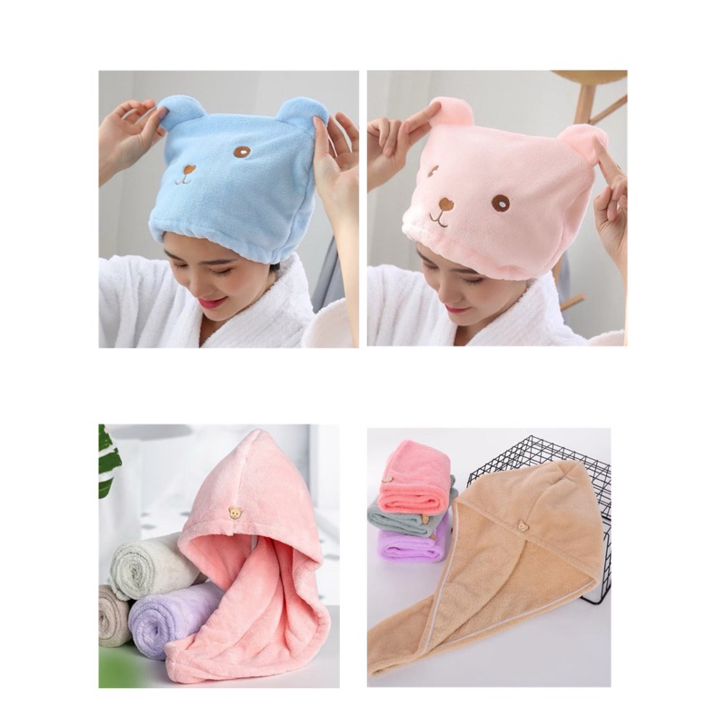 ✅พร้อมส่ง📌หมวกคลุมผมอาบน้ำ 💦💦