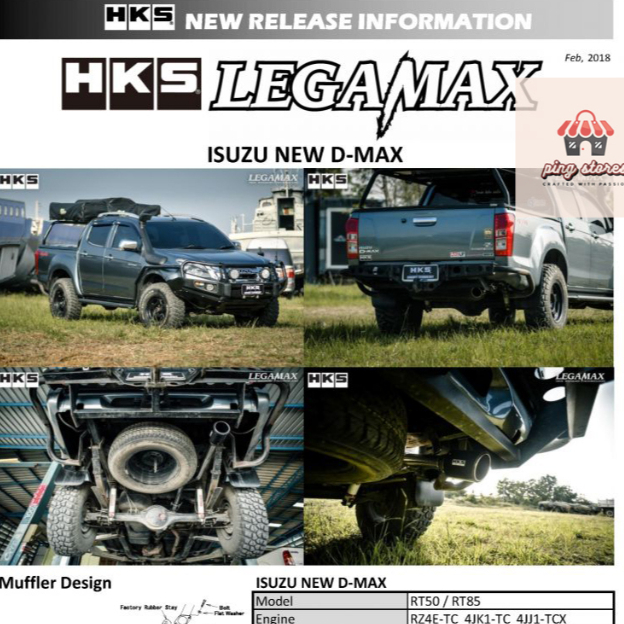 ท่อ HKS Isuzu D-Max เครื่อง RZ4E 4JK1 4JJ1