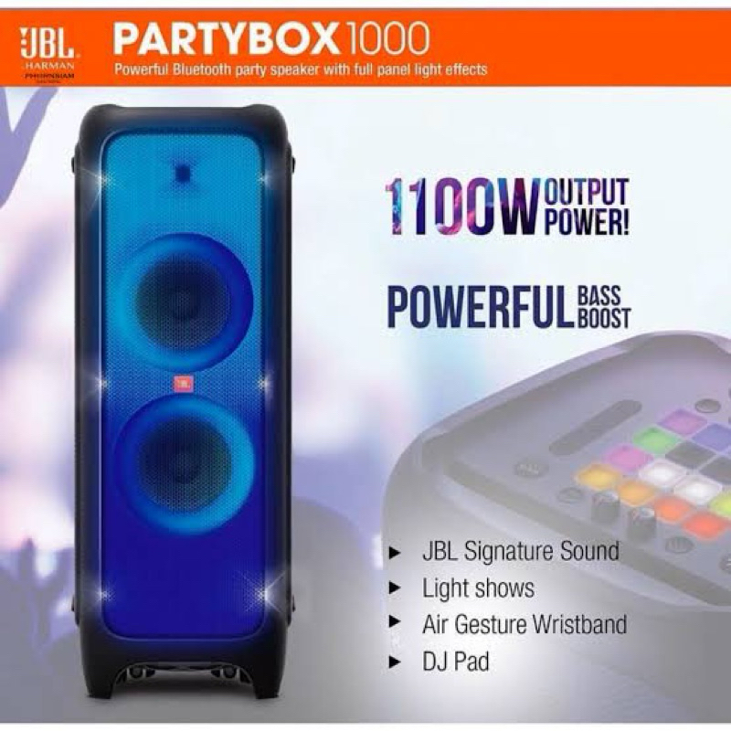 JBL PartyBox 1000 ลำโพงบลูทูธ กำลังขับ 1100 วัตต์