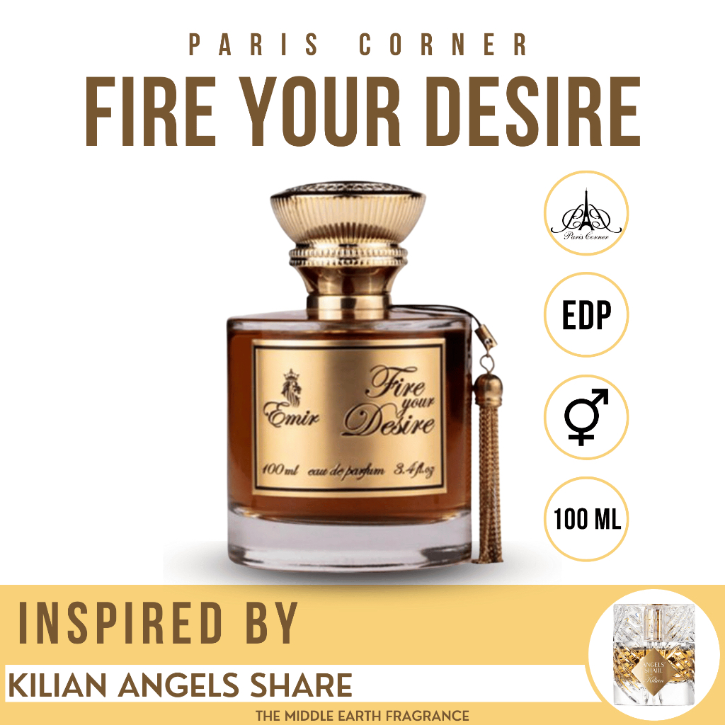 น้ำหอม Paris Corner Fire Your Desire ขนาด 100 ml ติดทน หอมนาน ของแท้100% นำเข้าจาก UAE