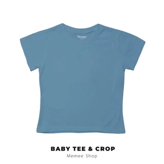 Memee ~ เสื้อยืดผ้าคอตตอน Baby Tee (สีพื้นไม่มีลาย)เสื้อผู้หญิง