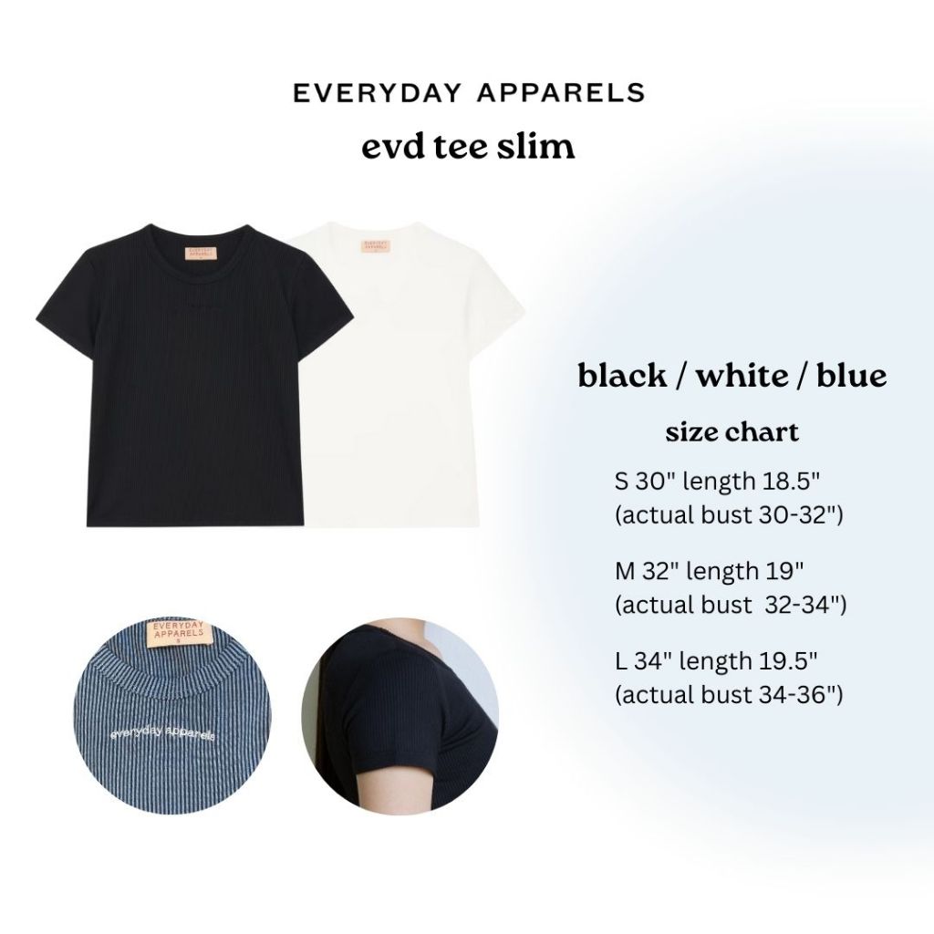 EVERYDAY APPARELS EVD tee slim เสื้อยืดผู้หญิง