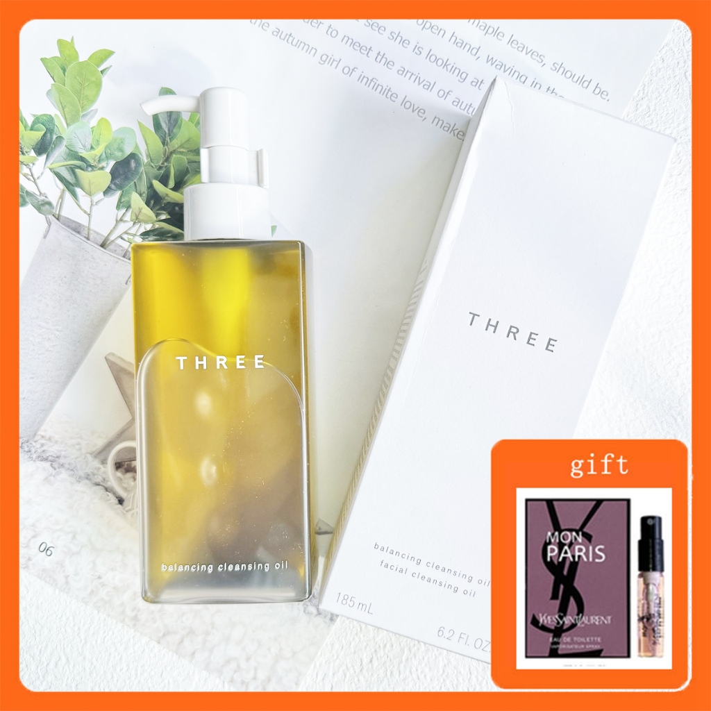 THREE Balancing Cleansing Oil 185ml คลีนซิ่ง ออยล์ ผลิตภันฑ์ทำความสะอาดผิวหน้า