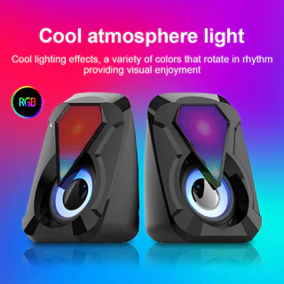 【COD】ลำโพงพิวเตอร์ รุ่น X2 พร้อมไฟ RGB ลำโพงเบสหนักๆ เบสดีๆ ลำโพง ใช้งานได้กับโน๊ตบุ๊คแล็ปท็อป ของแ