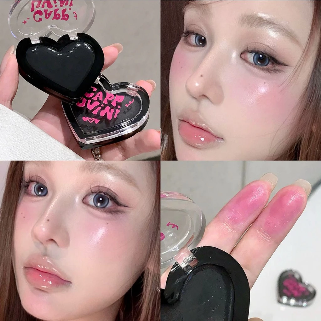 ครีมบลัชออน รูปหัวใจ Blush เปลี่ยนสีตามอุณหภูมิ เนื้อดี สีสวย ติทนนาน กันน้ำ โชว์ความขาว