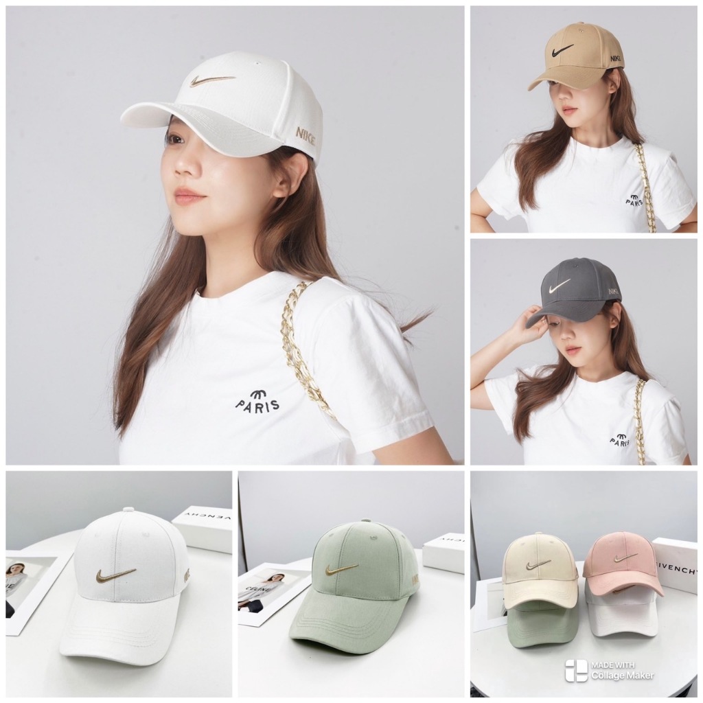 หมวกแก๊ป หมวกสไตล์แฟชั่น สินค้าพร้อมส่ง มีหลายสี ใส่ได้ทั้งผู้ชาย และผู้หญิง Unisex Ni-ke Korean Version Fashion Cap