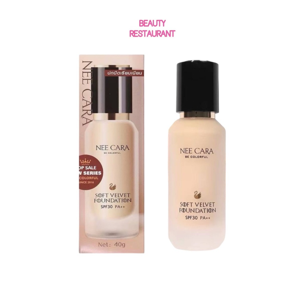 NEE CARA SOFT VELVET FOUNDATION SPF30 PA++ #N335 นีคาร่า ซอฟ เวลเวท ฟาวเดชั่น เอสพีเอฟ30+++ ครีม รองพื้น ราคา ถูกที่สุด ดีลบีเคเค