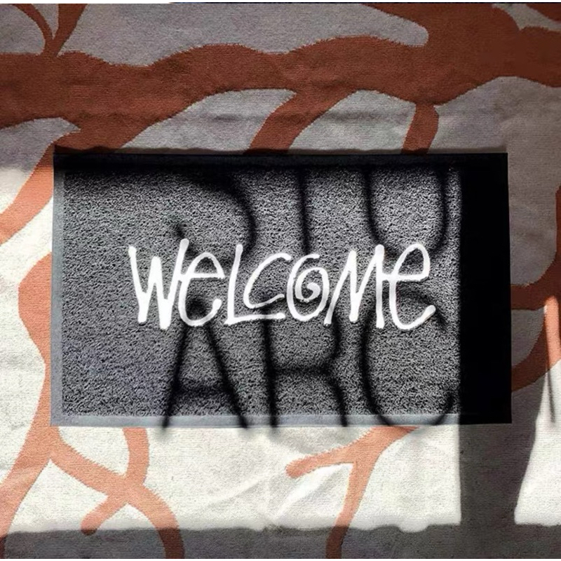 [💥ส่งฟรี 646.-] พร้อมส่ง 📦 พรม WELCOME " stussy " PVC Welcome Mat (Black)พรมดักฝุ่น ขนาดใหญ่ : 60x80cm