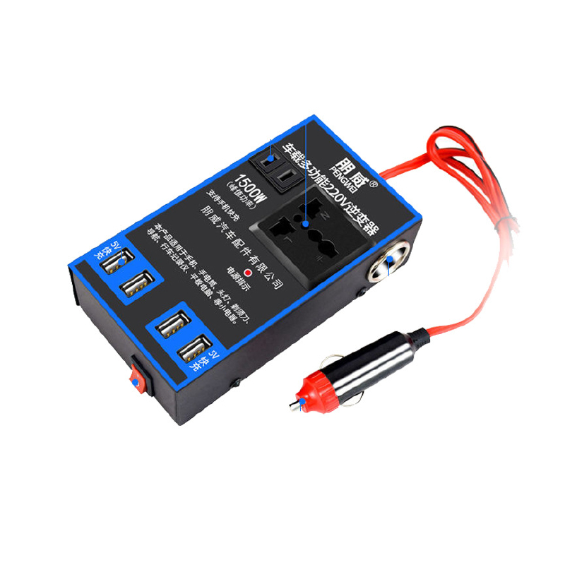 อินเวอร์เตอร์ในรถยนต์ ตัวแปลงไฟ 12V 24V เป็น 220V อินเวอร์เตอร์พาวเวอร์ซัพพลาย 1500W
