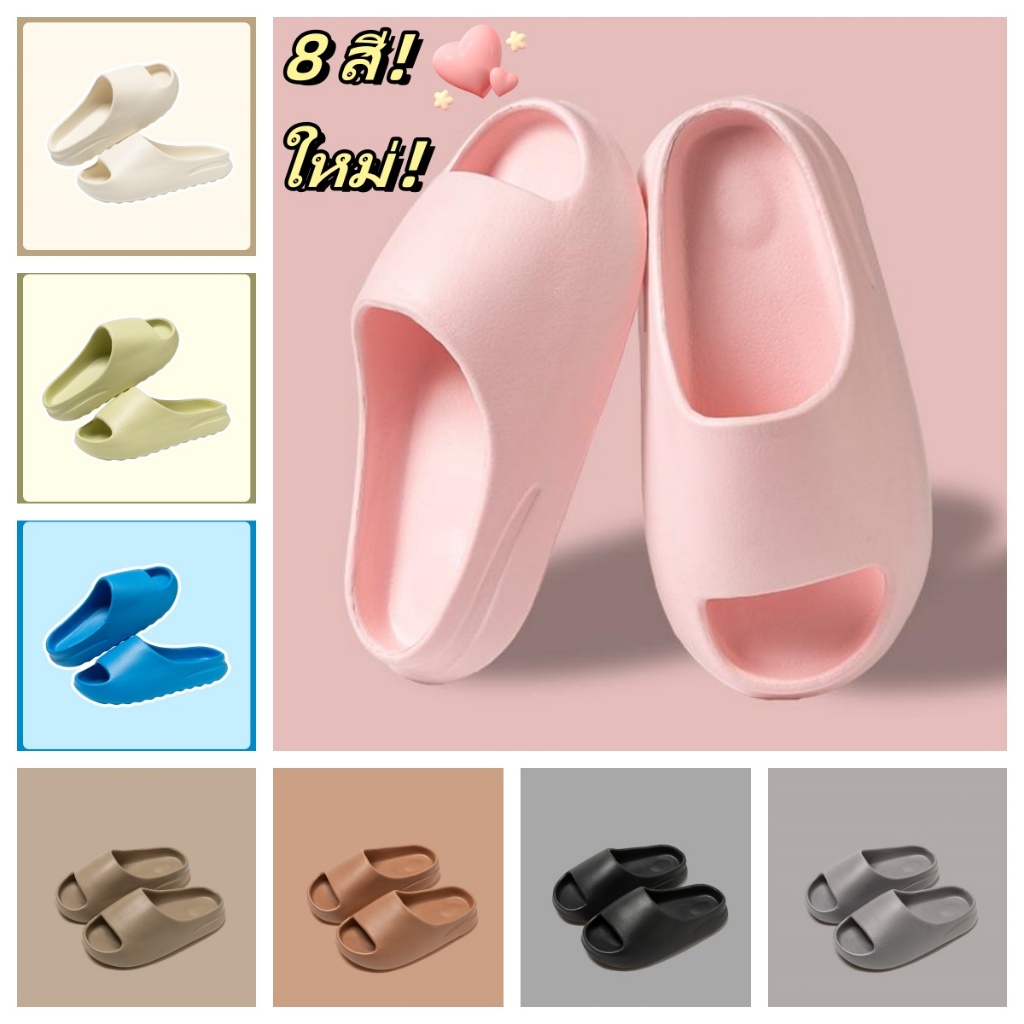 TIKP อ่อนนุ่ม รองเท้าแตะกลางแจ้ง 3cm 8 สี ใหม่ ขนาด 24-45 บ้านรองเท้าแตะ รองเท้า
